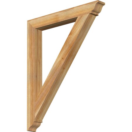 Ekena Millwork Traditional Traditional Rough Sawn Bracket, Western Red Cedar, 4"W x 34"D x 42"H BKT04X34X42TRA01RWR